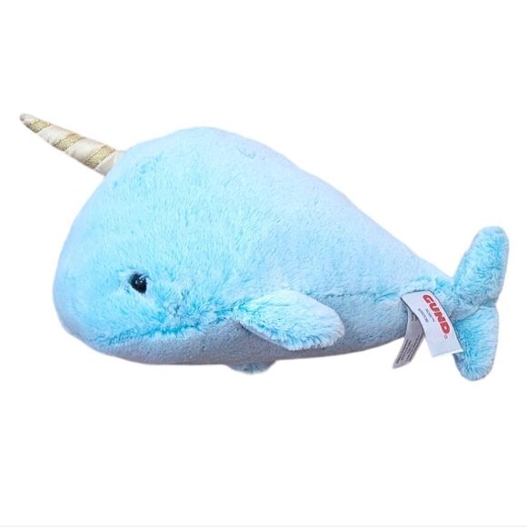 Gund "Nori" Narwhal Plush Stuffed Animal - Picture 2 of 4